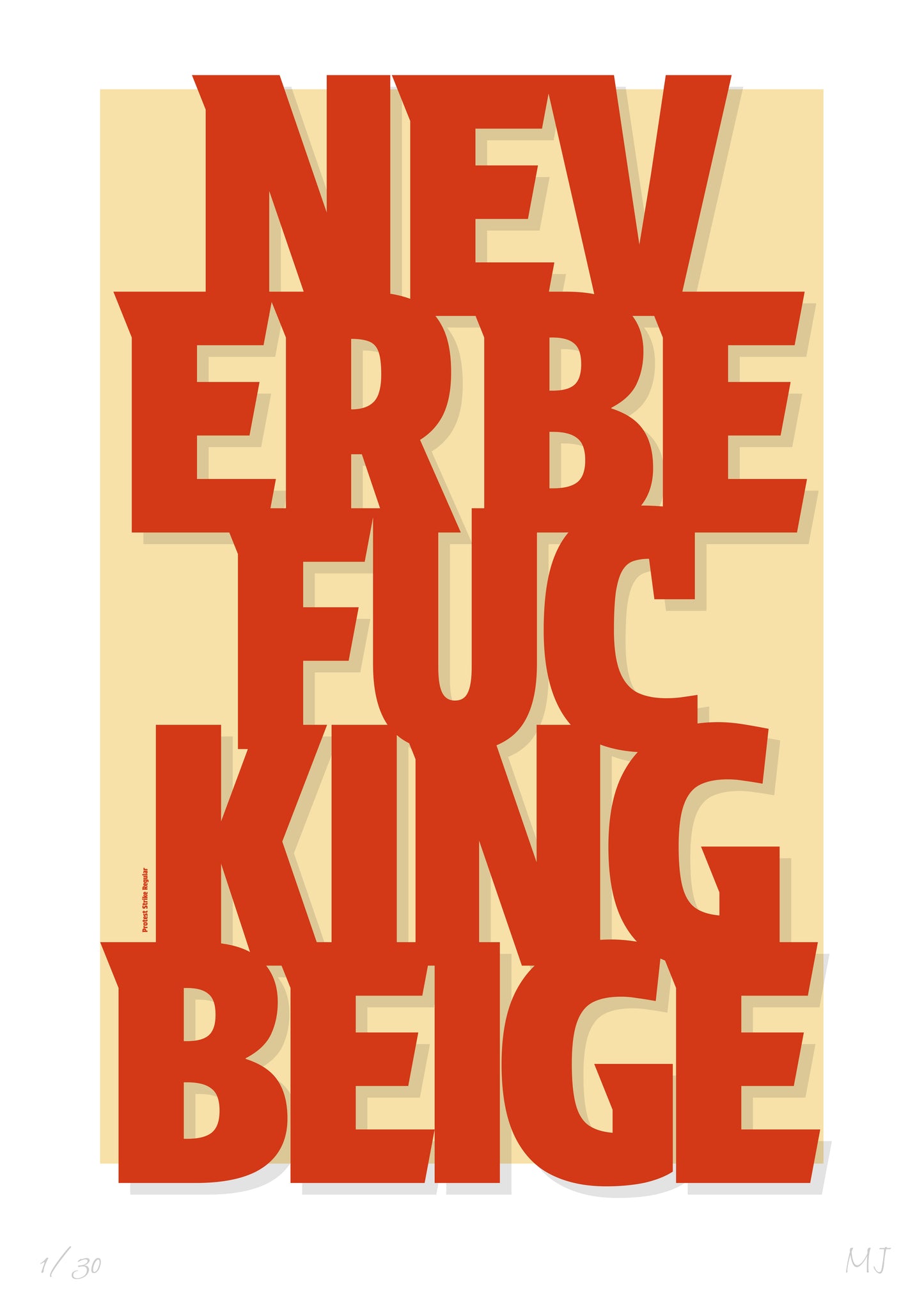 BEIGE Limited Edition Print
