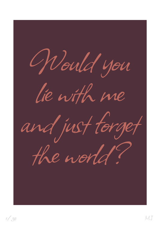 LIE WITH ME Limited Edition Print