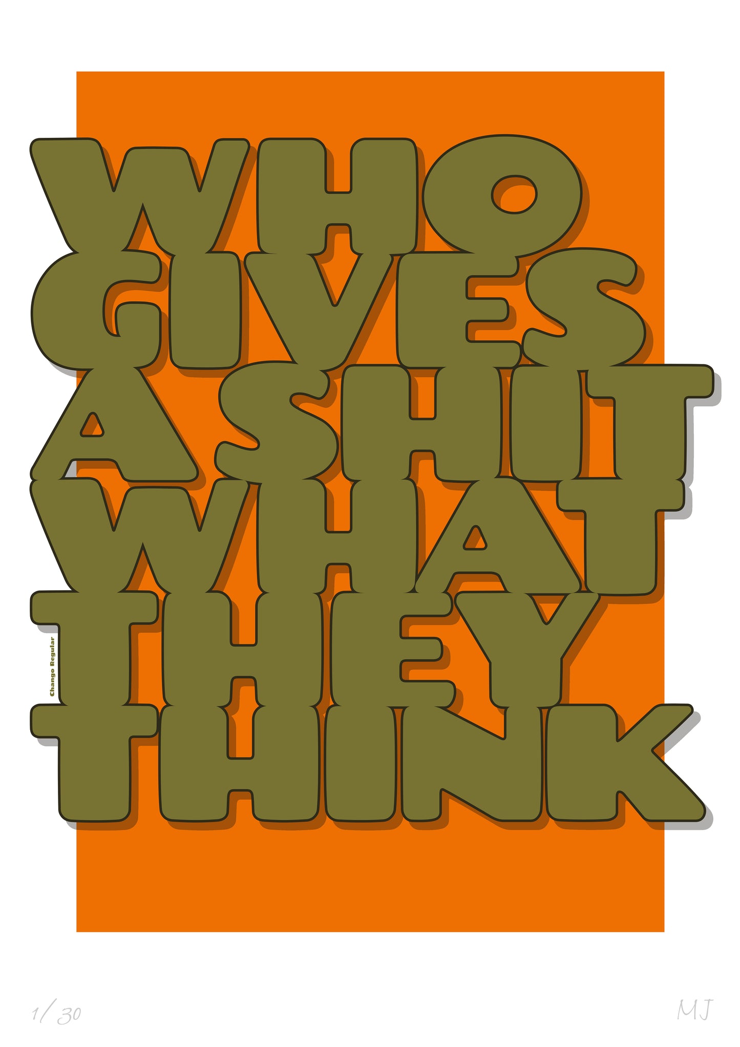 WHO GIVES Limited Edition Print