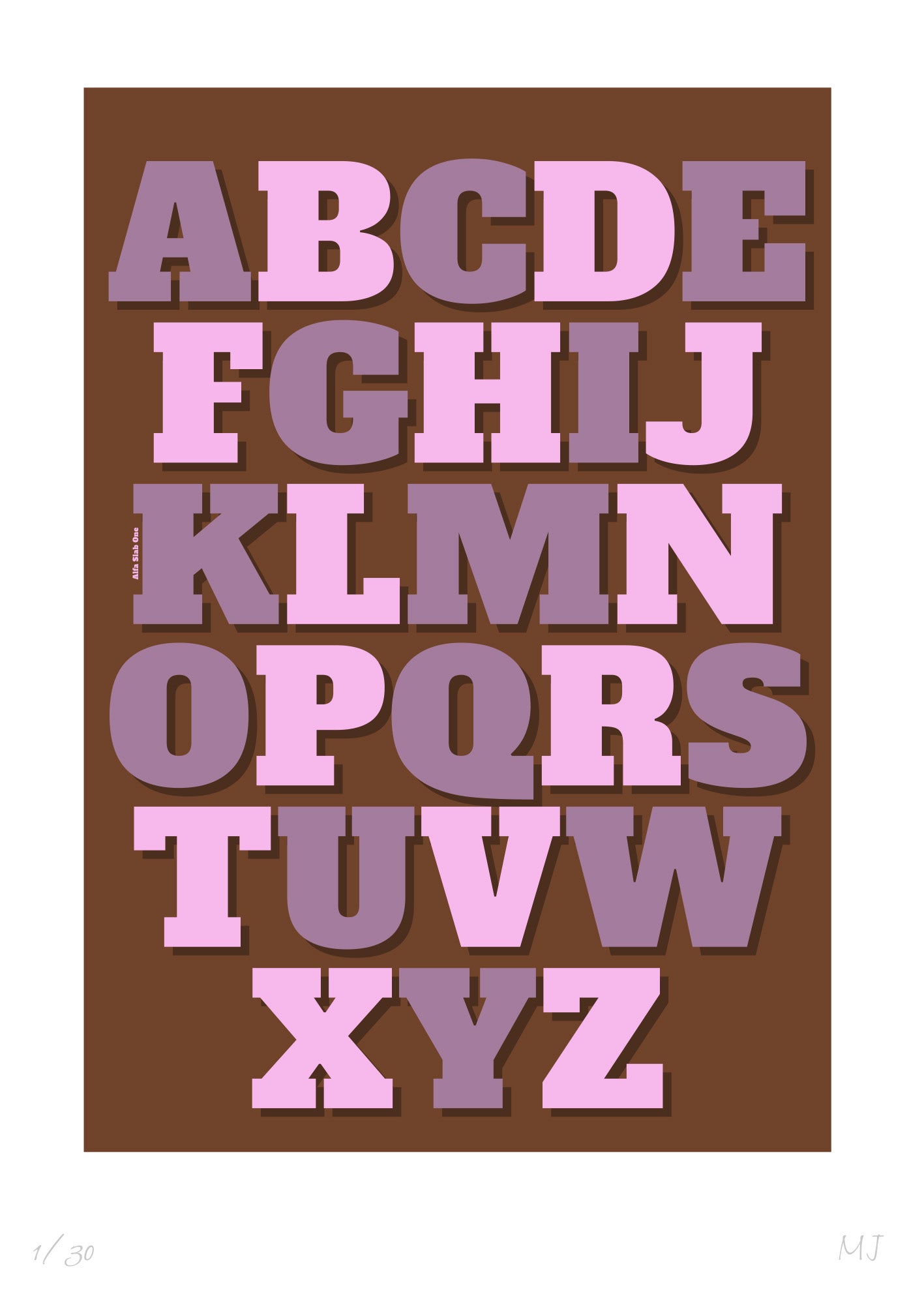 ALPHABET Limited Edition Print