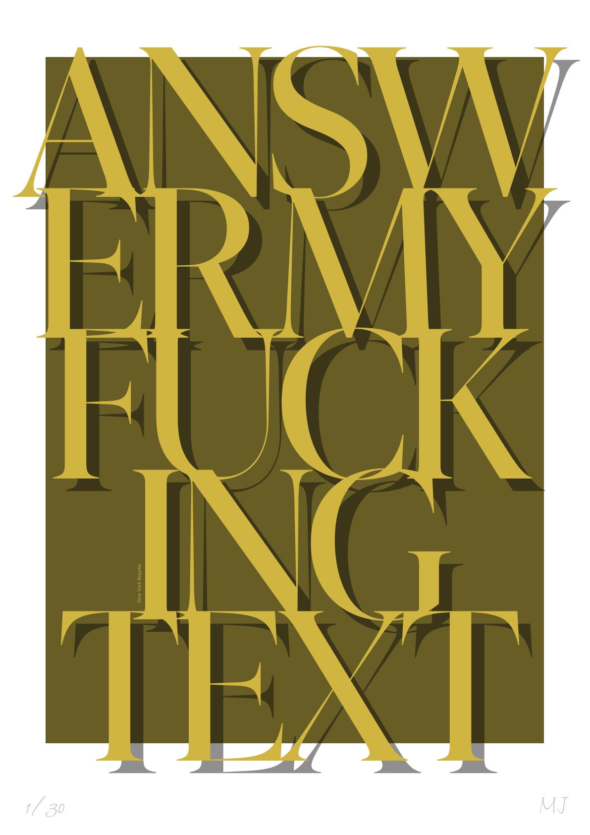 ANSWER Limited Edition Print