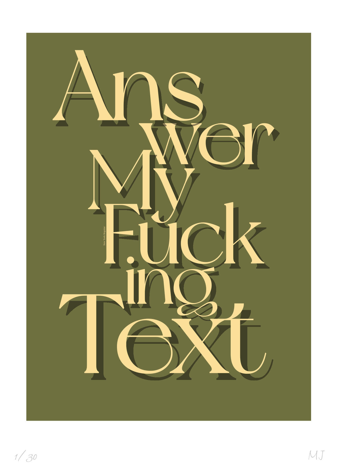 ANSWER Limited Edition Print