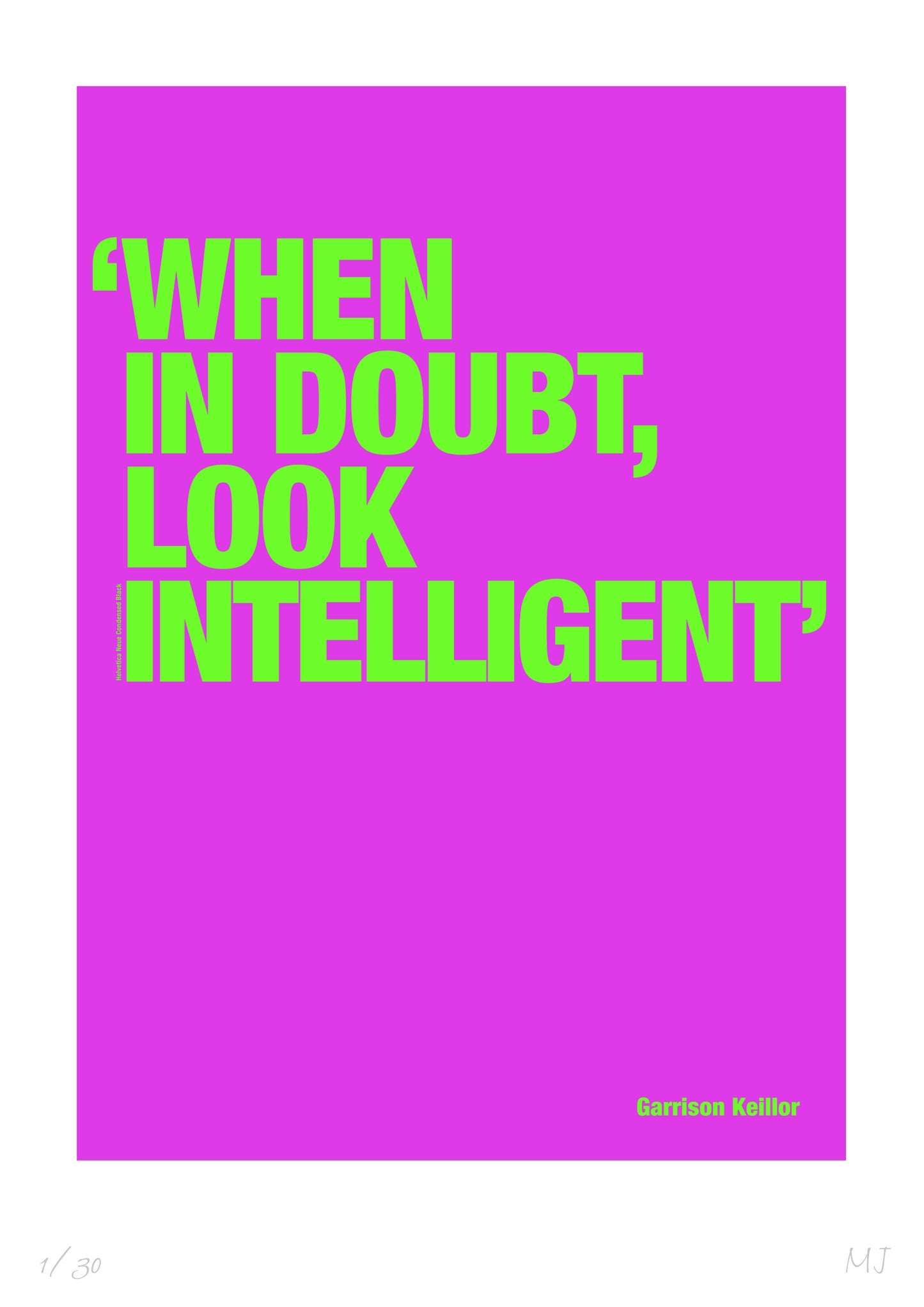 DOUBT Limited Edition Print