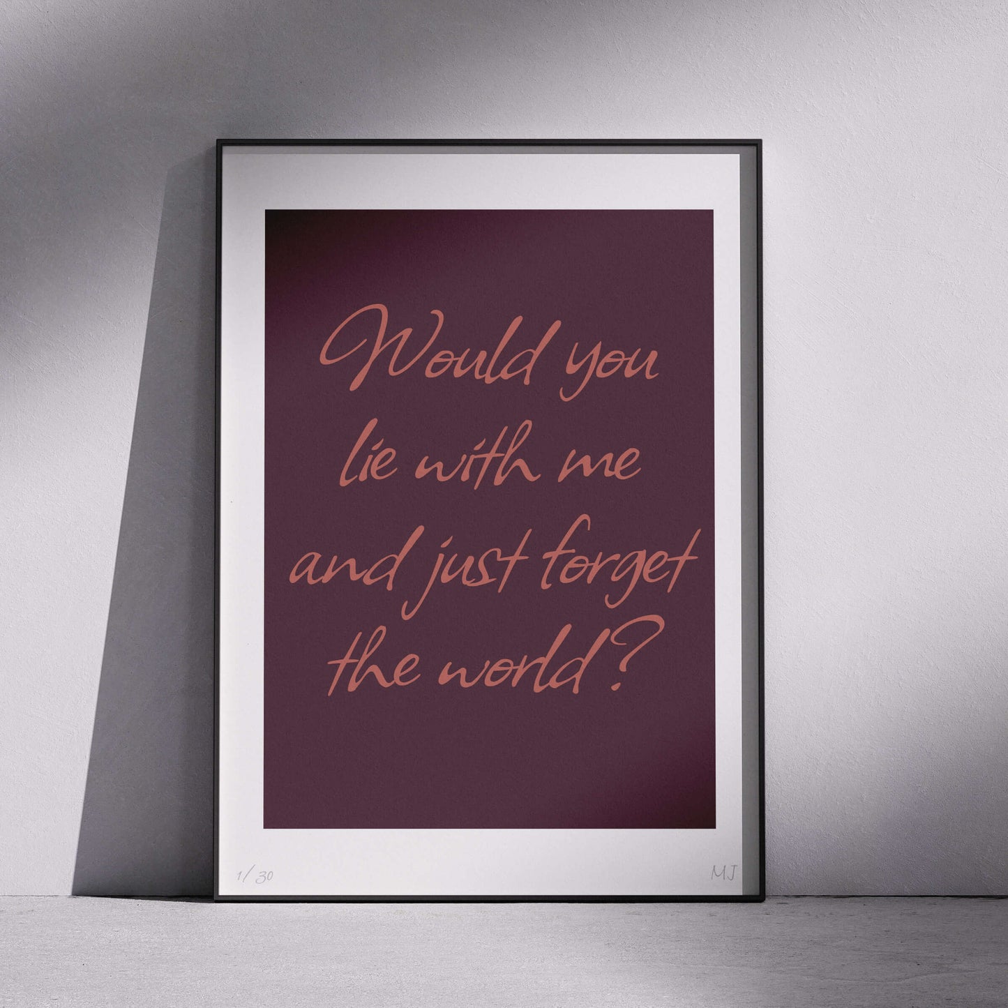 LIE WITH ME Limited Edition Print