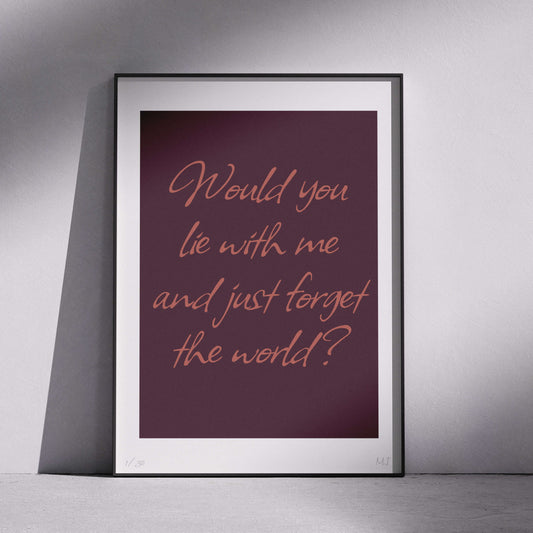 LIE WITH ME Limited Edition Print