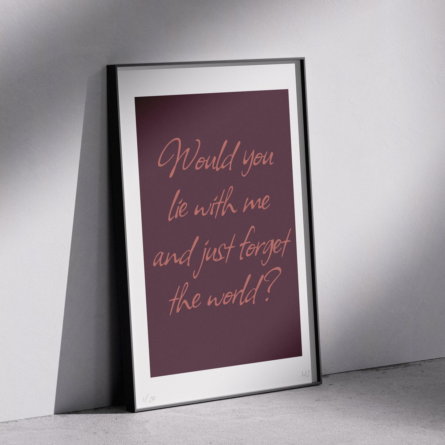 LIE WITH ME Limited Edition Print