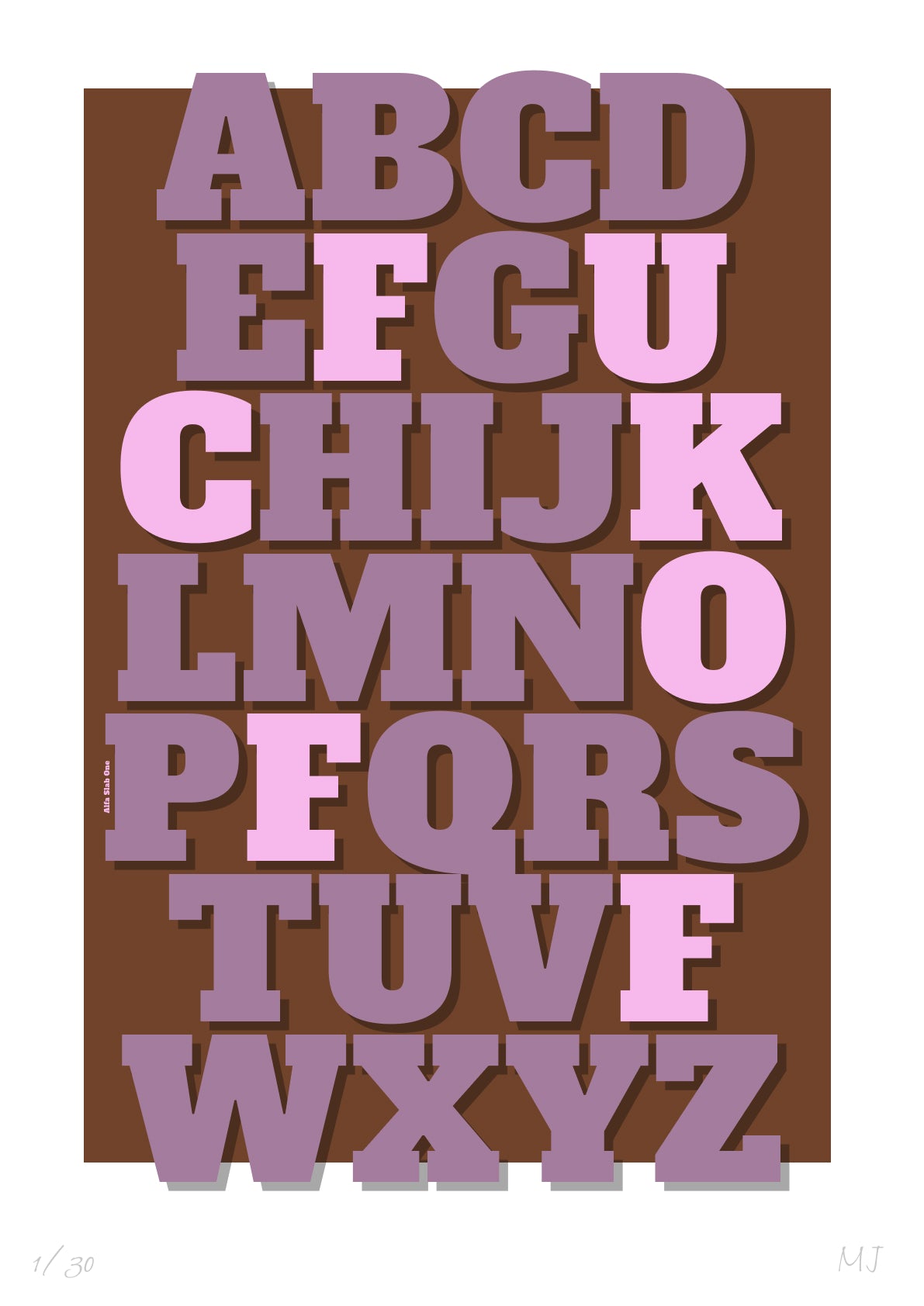 MY-ALPHABET Limited Edition Print