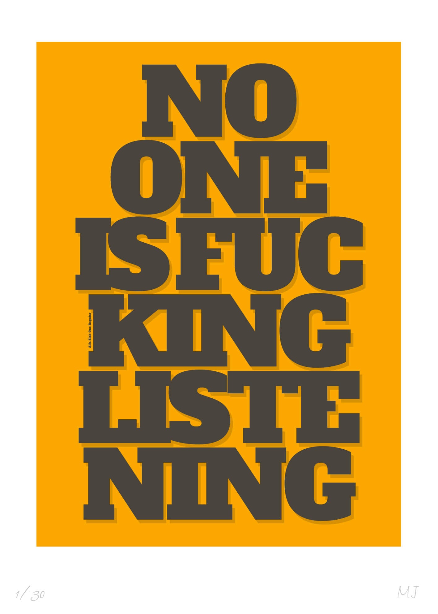 LISTENING Limited Edition Print