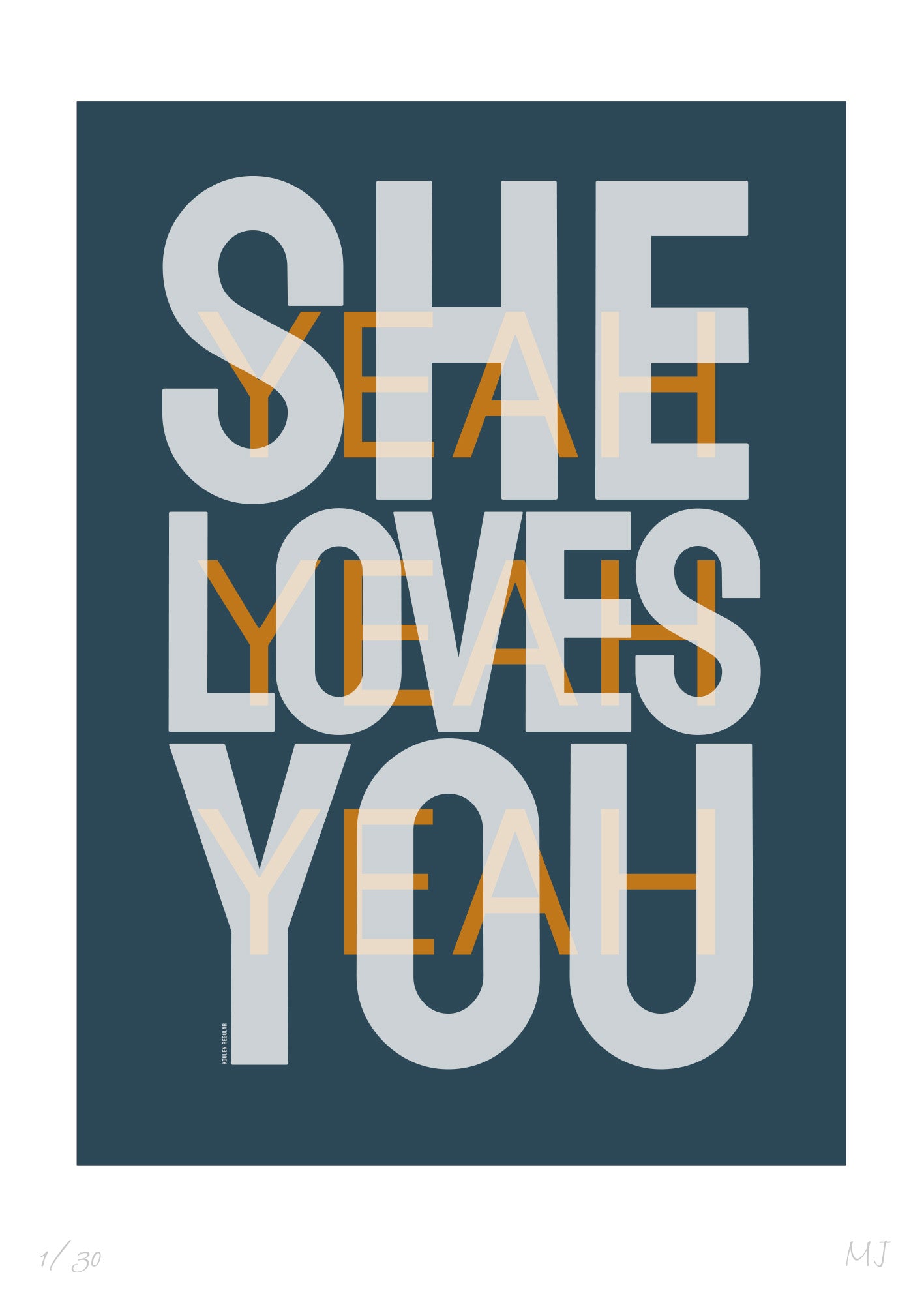 SHE LOVES YOU YEAH YEAH YEAH Limited Edition print