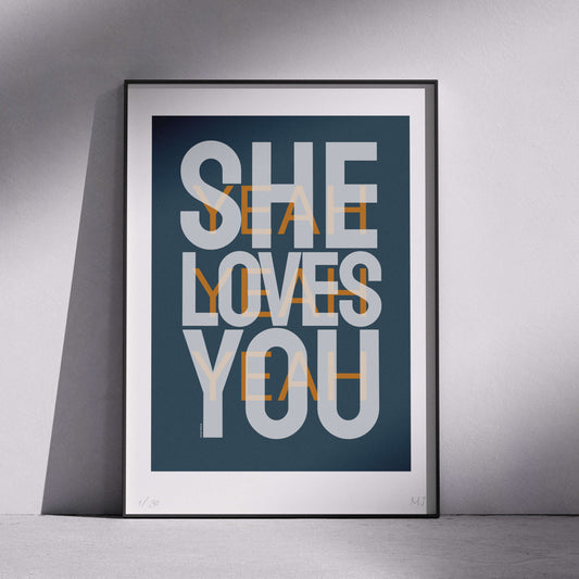 SHE LOVES YOU YEAH YEAH YEAH Limited Edition print