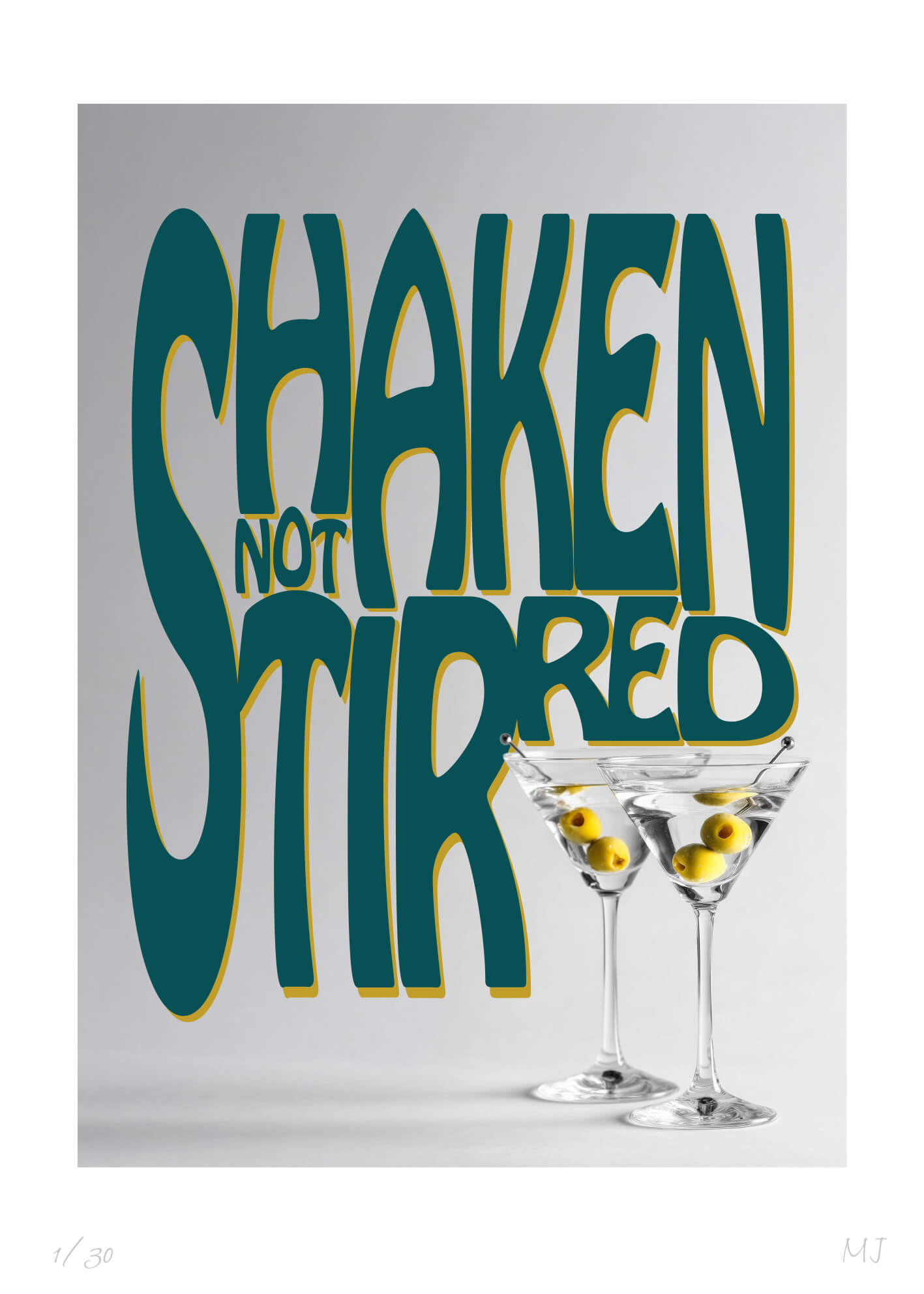 SHAKEN NOT STIRRED Limited Edition Print