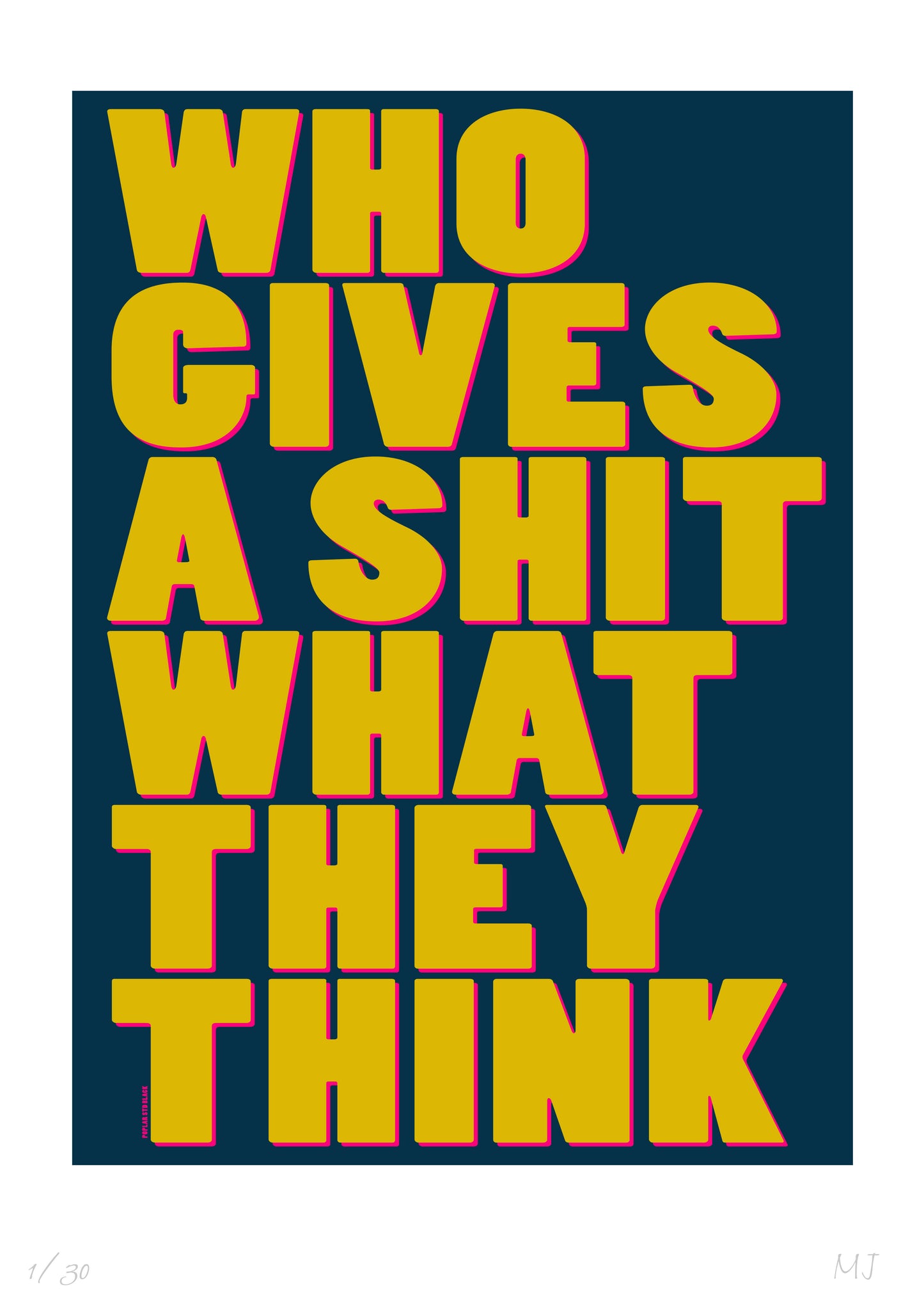 WHO GIVES Limited Edition Print