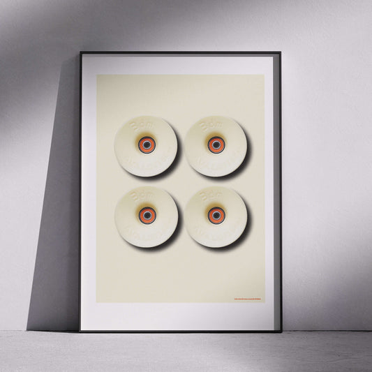 SKATEBOARD WHEELS AVALON WHITE Limited Edition Print