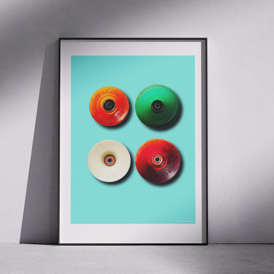 SKATEBOARD WHEELS OF MY YOUTH Limited Edition Print