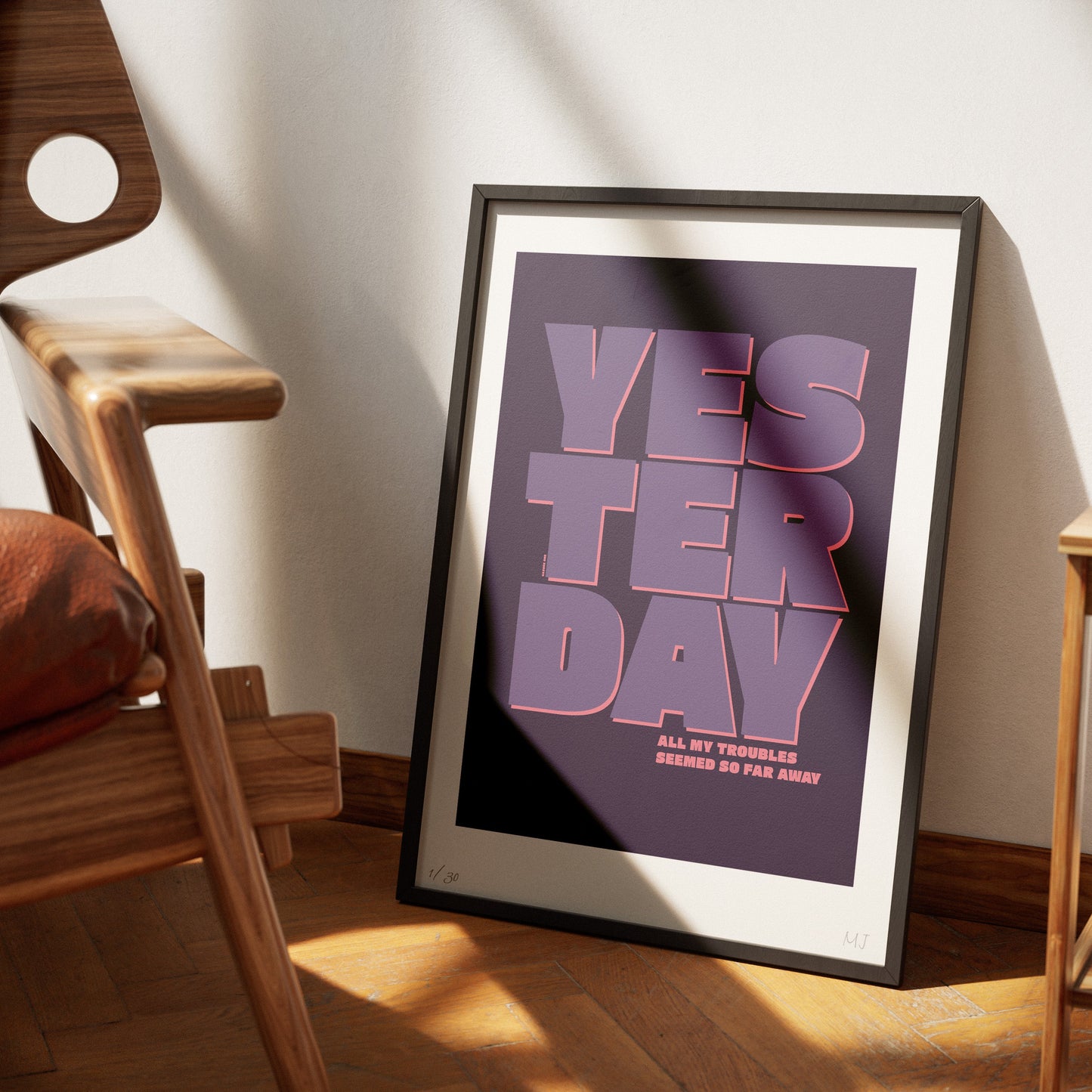 YESTERDAY ALL MY TROUBLES SEEMED SO FAR AWAY Limited Edition Print